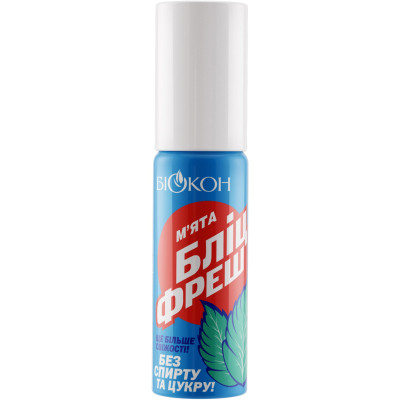 Спрей для ротової порожнини Біокон Бліц-фреш Для свіжості подиху М'ята 25 мл (4820008310460) Вінниця - фото 1