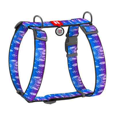 Шлей для собак WAUDOG Nylon анатомическая H-образная с QR-паспортом "Ловец снов" пластиковый фастекс XL (323-0063) Винница