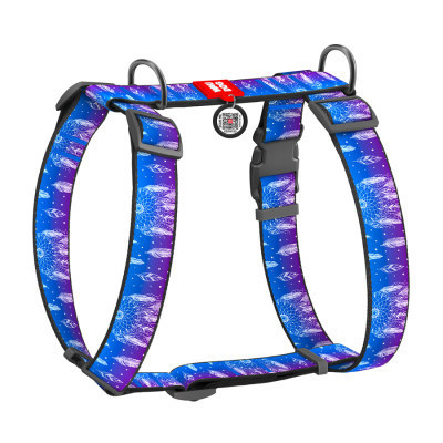 Шлей для собак WAUDOG Nylon анатомическая H-образная с QR-паспортом "Ловец снов" пластиковый фастекс XL (323-0063) Винница - изображение 1