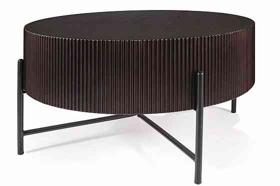 Журнальний столик TUCA темний горіх/чорний д.80 Днепр