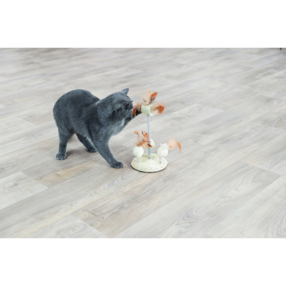 Іграшка для котів на пружинках з пір'ям Trixie (Тріксі) 15х30 см Запоріжжя