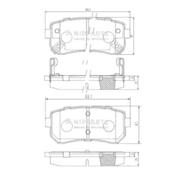 Колодки задние Hyundai Accent III, Tucson, IX35, Kia Ceed, Cerato,Rio II () тормозные Мукачево