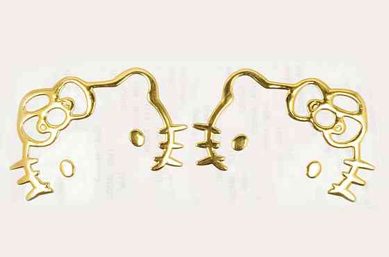 Наклейка декор HELLO KITTY (16x6см, золота) (#4739G) Мукачево