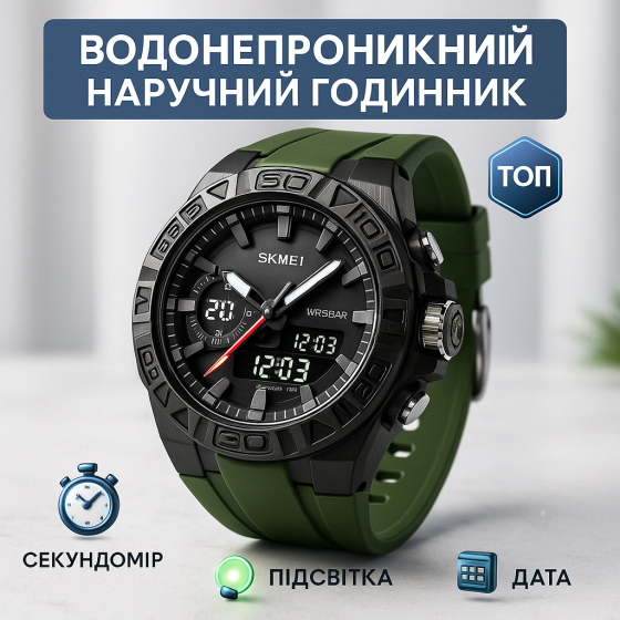 Мужские водонепроницаемые спортивные наручные часы skmei SKMEI, Часы для мужчин с водозащитой UC-47 Львов