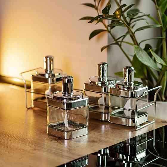 Набір скляних банок для сипучих продуктів на підставці Київ