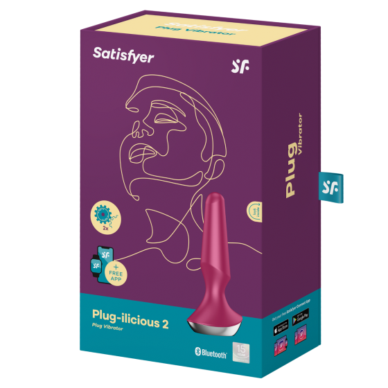 Анальная смарт пробка с вибрацией Plug-ilicious 2 цвет: розовый Satisfyer (Германия) Sex Aura Киев
