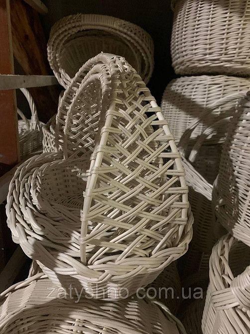 Кошики плетені білі, набір 3 шт Київ - фото 2