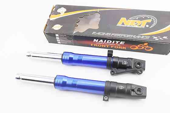 Амортизатор передній к-кт 2шт Honda DIO, 370мм (під диск. гальм) СИНИЕ Київ