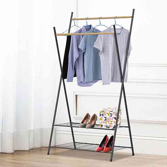 Стойка для одежды Casa Si Garment Rack Bamboo Black (CS92309W04) Винница