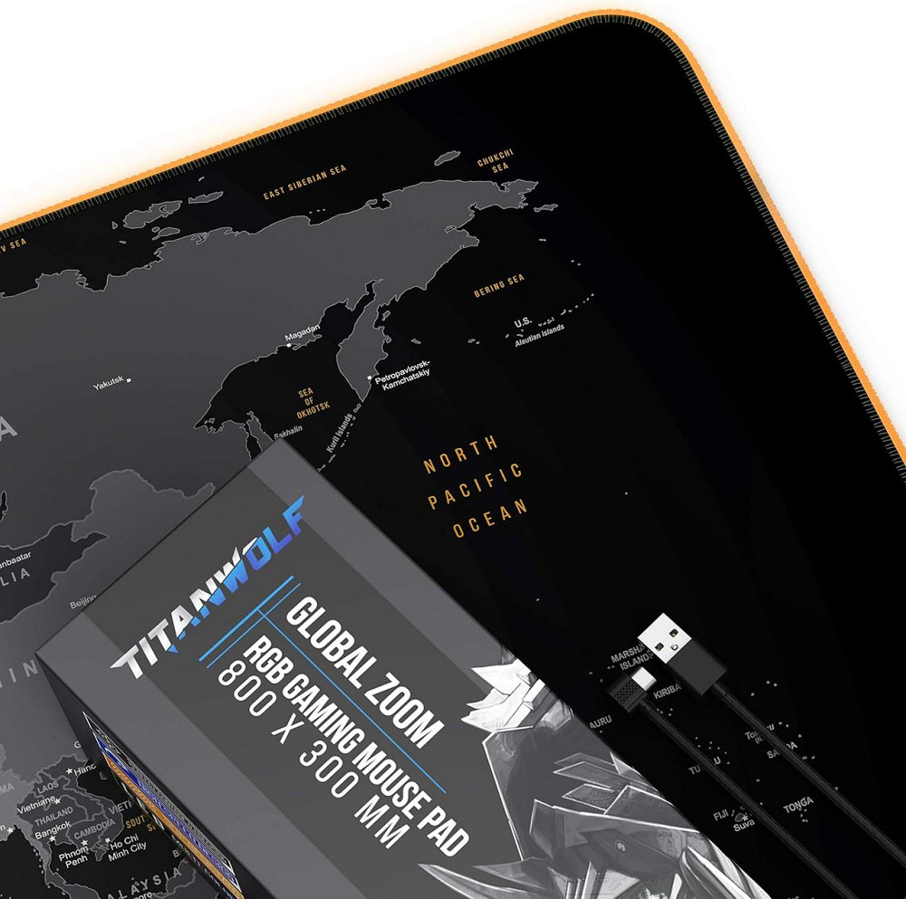 Большой геймерский RGB коврик (игровая поверхность) с подсветкой для мыши 800 x 300 x 3 мм Бровары - изображение 2