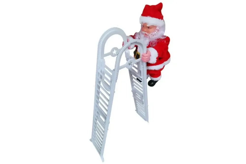 Игрушка Санта-Клаус, на лестнице /новогодняя игрушка Коломия - фото 1