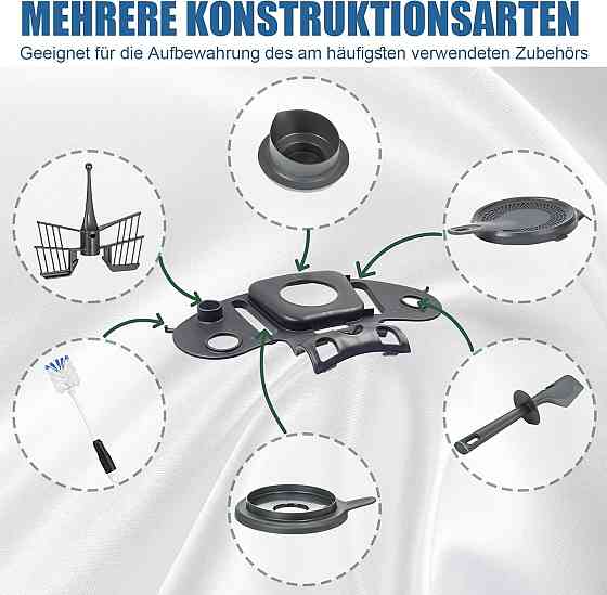 Держатель-органайзер Thermomix TM6 J-SK269DE черный для крышки лопатки мешалок щетки многофункциональная Киев