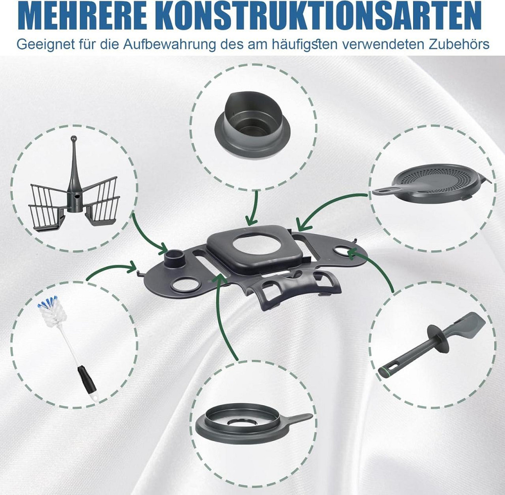 Держатель-органайзер Thermomix TM6 J-SK269DE черный для крышки лопатки мешалок щетки многофункциональная Киев - изображение 2