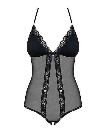 Сетчатое боди с открытыми ягодицами Obsessive 841-TED-1 teddy L/XL, черный Sex Aura Киев