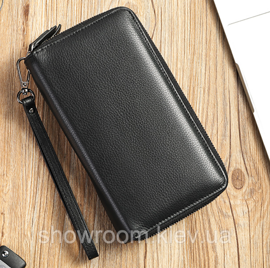 Мужская кожаная барсетка на два отделения Leather Collection (9078) Киев - изображение 1