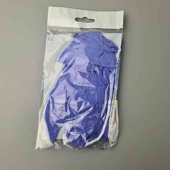 Перчатки 10шт Нитрил Фиолетовые XL  Супер торба (1 пачка) Харьков