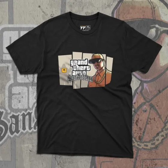 Футболка чоловіча з  принтом GTA San Andreas #3 Розмір 48 Anime0885 Дніпро