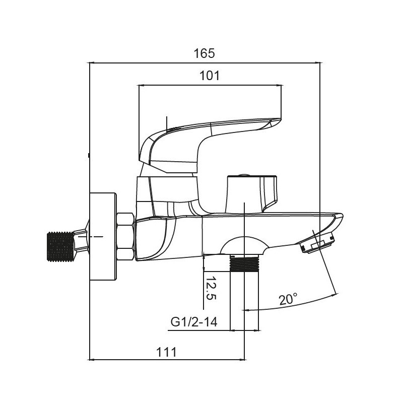 Змішувач для ванни з коротким виливом Koer KB-40008-05 (Колір чорний) (KR3473) Київ - фото 2