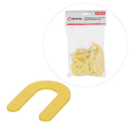 Підкова для плитки дистанційна, 2 мм, 50 шт. INTERTOOL KT-4942 Київ