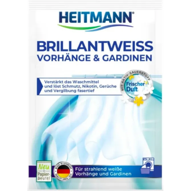Вибілювач для гардин Heitmann Brilliant White "Яскраво-білі штори та гардини" 50 г Львів - фото 1