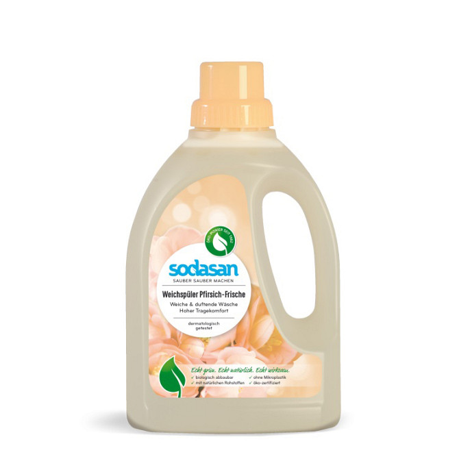 Органічний пом'якшувач /ополіскувач тканин Fabric Softener для швидкого прасування SODASAN 0,75 л Вінниця - фото 1