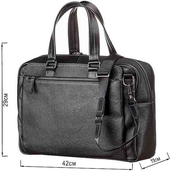 Сумка мужская SHVIGEL 11123 кожаная Черная Киев