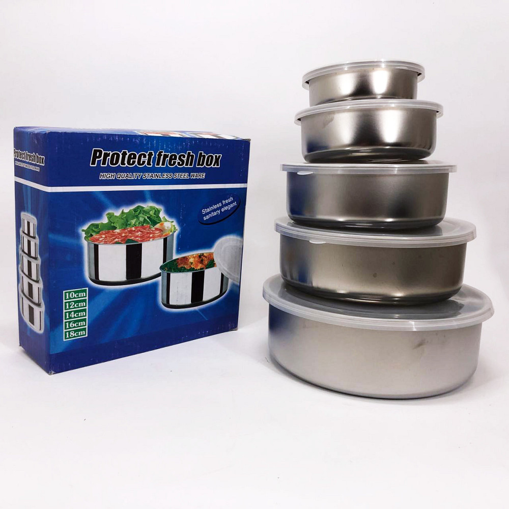 Набор пищевых контейнеров Unique UN-1515 5 шт из нержавеющей стали DQ-84 Львов - изображение 7