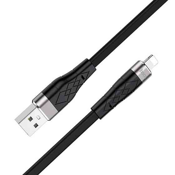 Кабель HOCO X53 USB to iP 2.4A, 1m, silicone, aluminum connectors, Black Київ