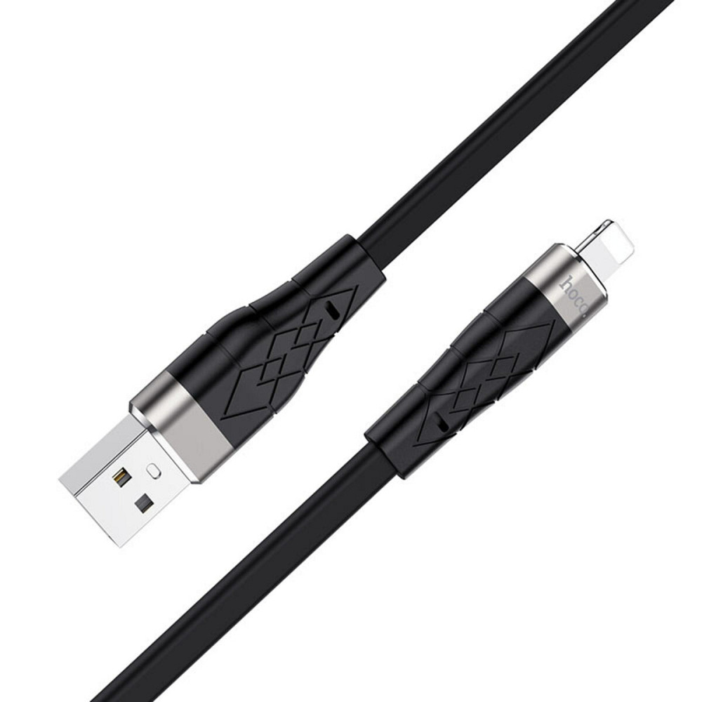 Кабель HOCO X53 USB to iP 2.4A, 1m, silicone, aluminum connectors, Black Київ - фото 1