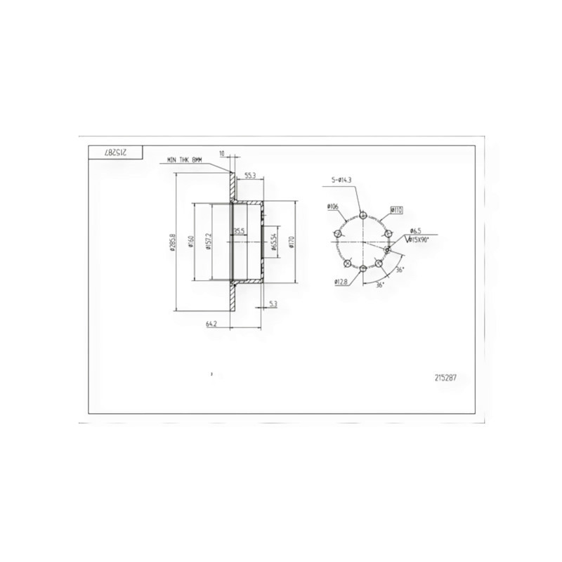 Диск Opel Vectra B задний (d286x10mm) тормозной Мукачево - изображение 1