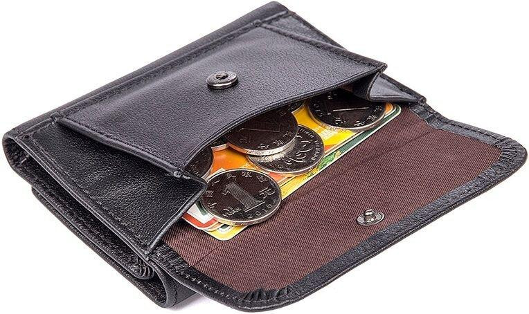 Кошелек Vintage 14467 кожаный Черный Киев - изображение 8