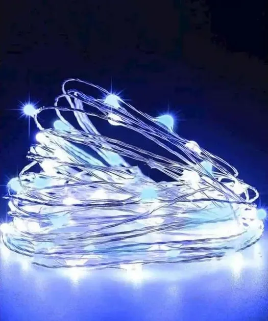 Xmas гірлянд 30 Led 3M (Copper) на мідному дроті (Крапля роси) B BLUE BATTERY+USB 7738 Одеса - фото 1