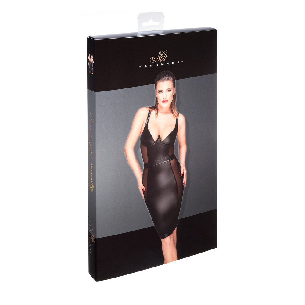 Платье Noir Handmade Venus из Power Wetlook с сетчатыми вставками, чёрное, M Sex Aura Киев - изображение 3