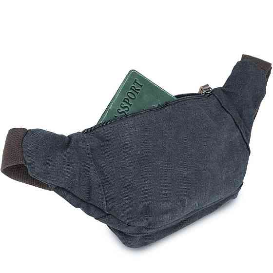 Сумка поясная текстильная Vintage 20085 Черная Киев