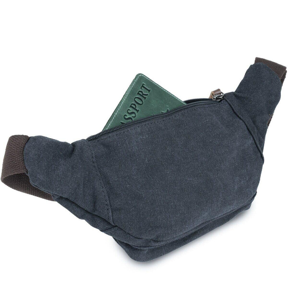 Сумка поясная текстильная Vintage 20085 Черная Киев - изображение 3