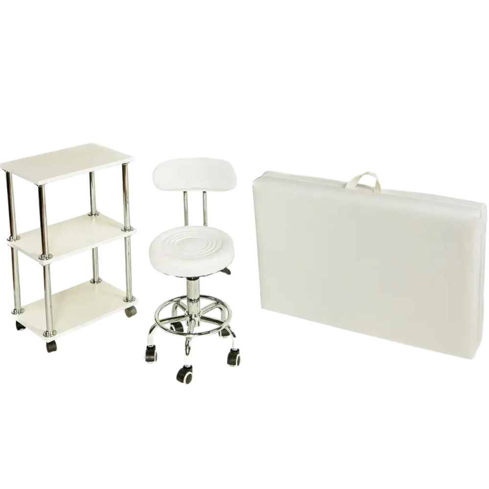 Косметологическая кушетка с тележкой и стульчиком со спинкой (комплект) Киев - изображение 3