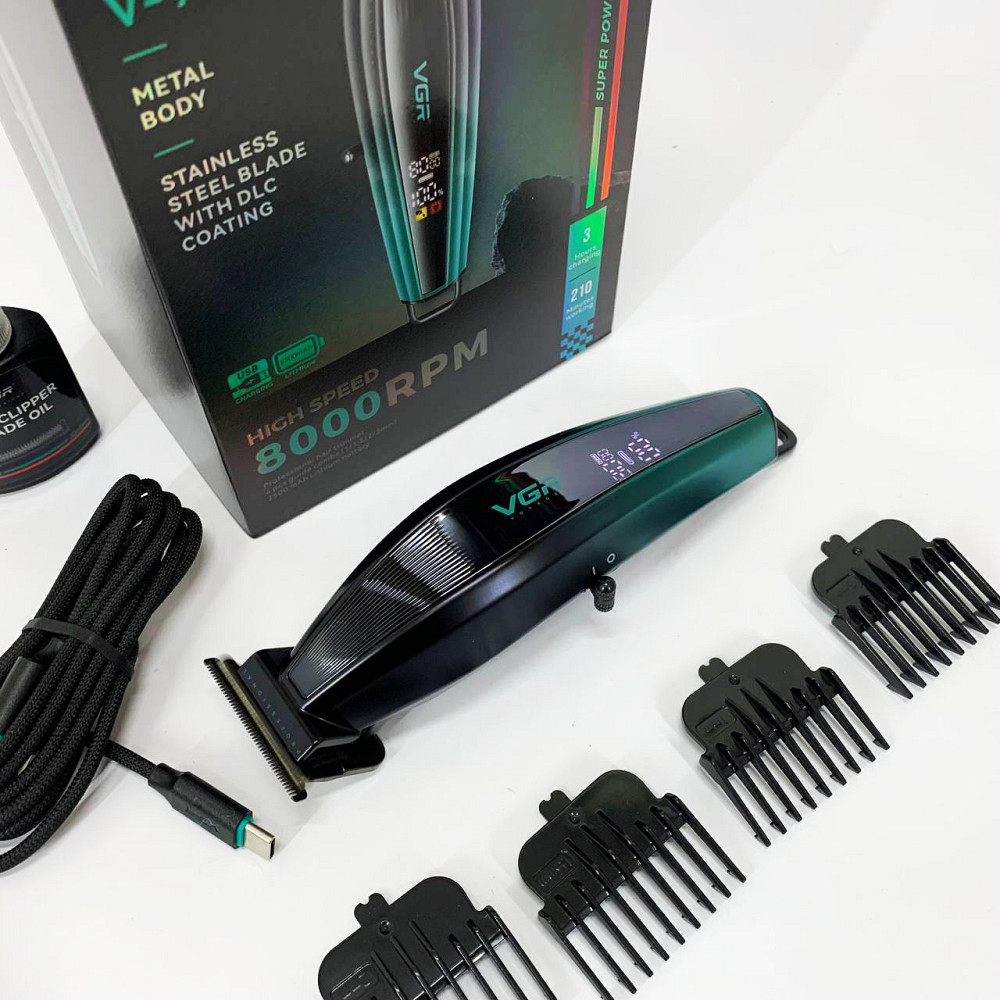 Электрическая машинка для стрижки бытовая VGR V-974, Электромашинка для волос Триммер висков AS-54 Львов - изображение 13