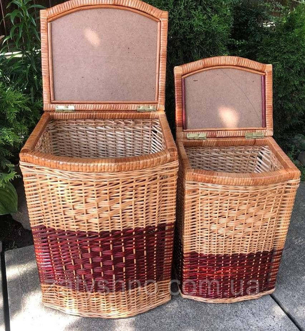 Набор плетеных корзин с крышкой Киев - изображение 3