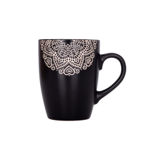 Чашка Kora 330мл JH1471-5 чорний LIMITED EDITION Житомир - фото 1