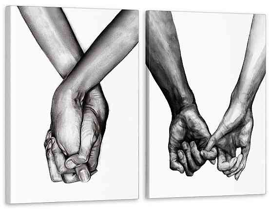 Модульная картина в гостиную / спальню   Закохані руки TLV-2_075 120х170 см Київ