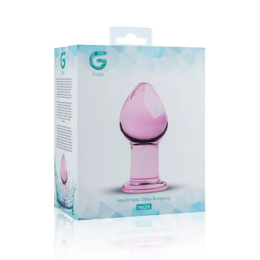Рожева анальна пробка зі скла Gildo Pink Glass Buttplug Львів - фото 4