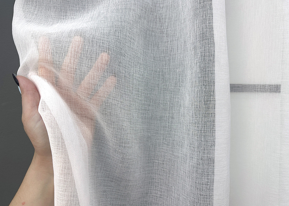 Кухонна арка VR-Textil № 000к мікро-льон з бахромою білий з молочним і бежевим 270х155 см (51-253) Київ - фото 3