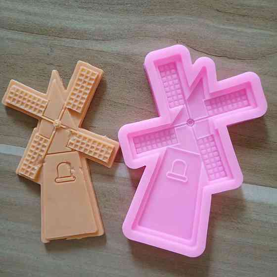 Молд силиконовый Мельница 105 на 70 мм розовый Киев