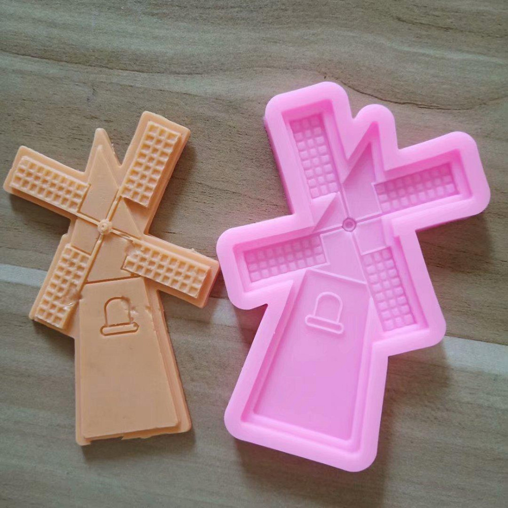 Молд силиконовый Мельница 105 на 70 мм розовый Киев - изображение 6