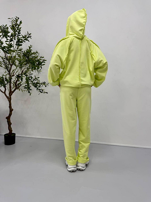 Женский стильный повседневный костюм двойка, турецкая петля хлопок Лайм Одесса - изображение 5