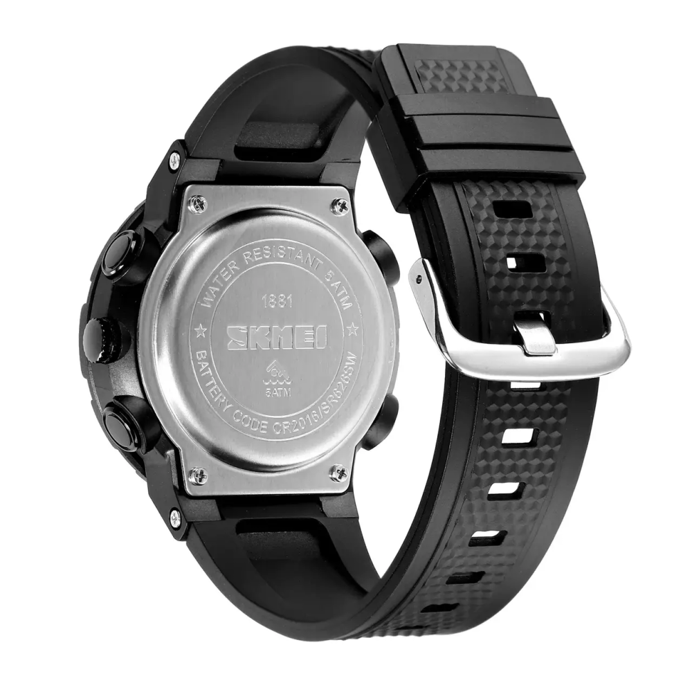 Чоловічий спортивний годинник Skmei 1881 (Чорний із золотистим і чорним циферблатом) Вінниця - фото 5