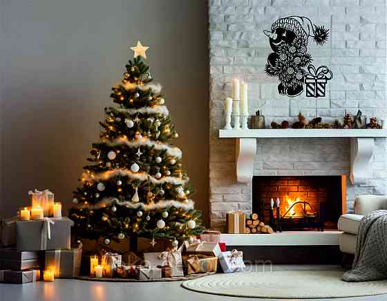 Декоративное настенное Панно «Снеговик», Декор на стену 70*59 см, Черный Киев