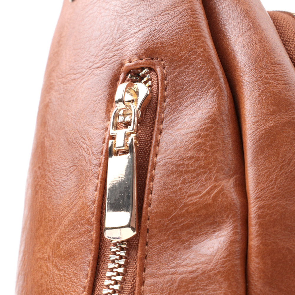 Невелика жіноча сумка з однією лямкою через плече з гладкої екошкіри Vintage 22767 Рудий Київ - фото 5