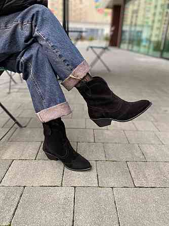 KATI SHOES Черевики жіночі KATI SHOES 407 чорні (весна-осінь, замша натуральна) (6063) Коломия