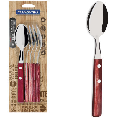 Столова ложка Tramontina Polywood 6 шт Червоне дерево (21103/670) Вінниця - фото 3